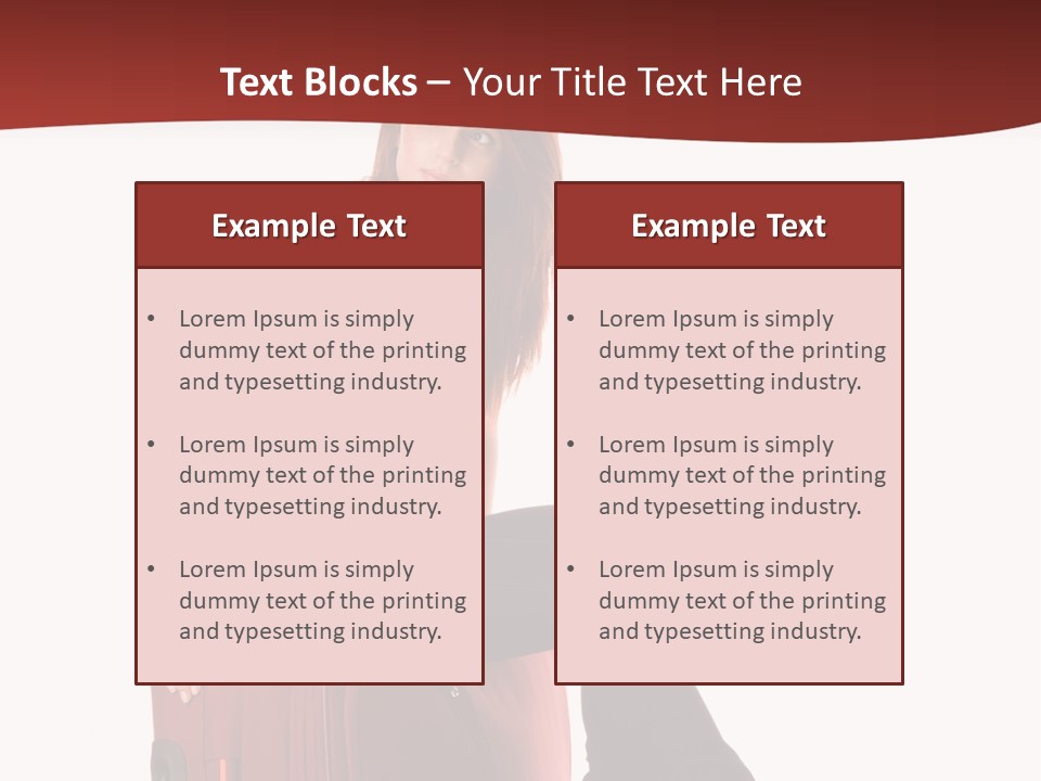 Necklace Woman Handbag PowerPoint Template