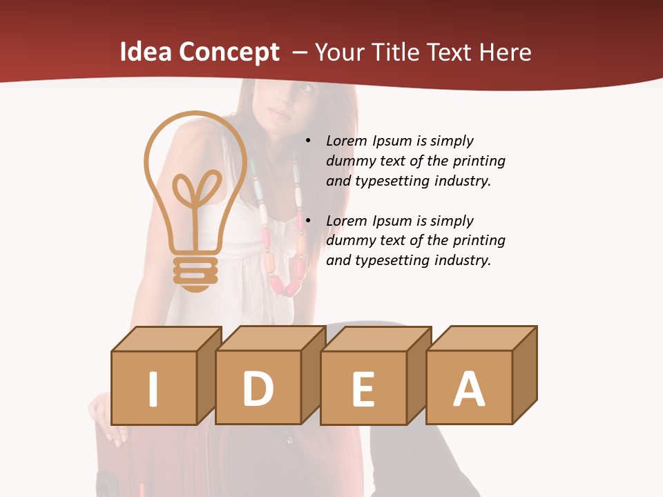 Necklace Woman Handbag PowerPoint Template