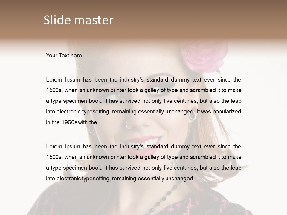 Person Fashion Smiling PowerPoint Template