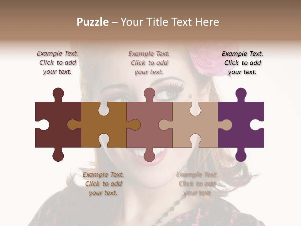 Person Fashion Smiling PowerPoint Template