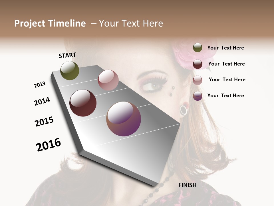 Person Fashion Smiling PowerPoint Template