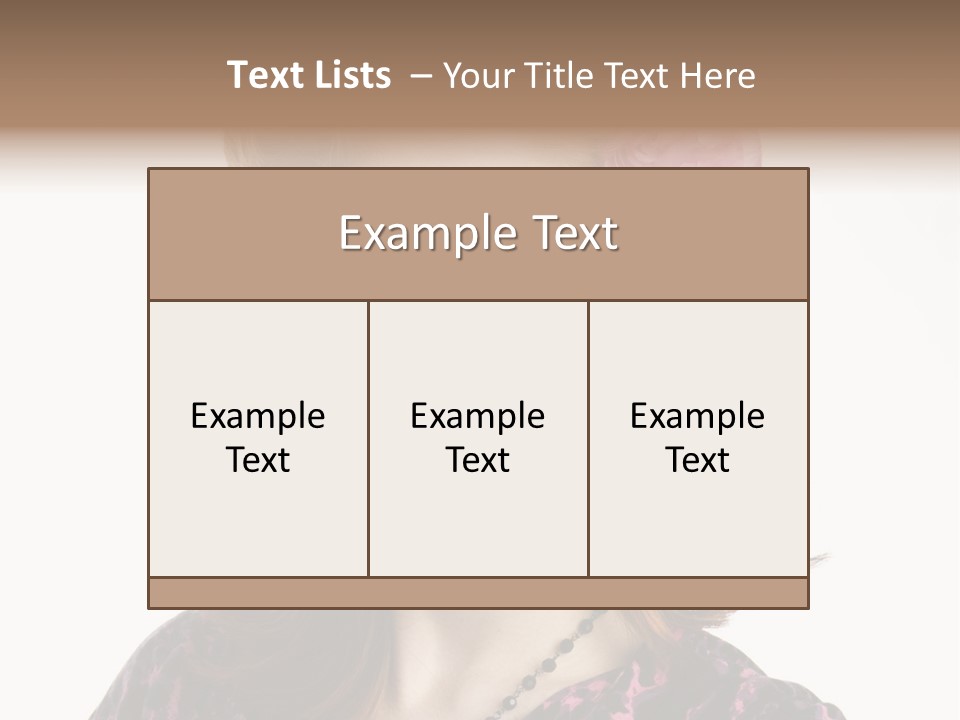 Person Fashion Smiling PowerPoint Template