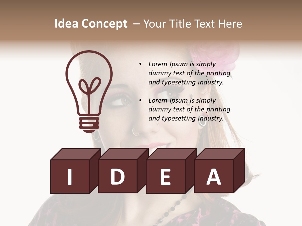 Person Fashion Smiling PowerPoint Template