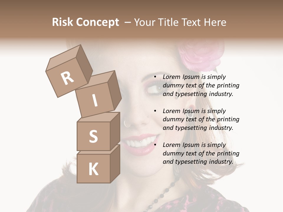 Person Fashion Smiling PowerPoint Template