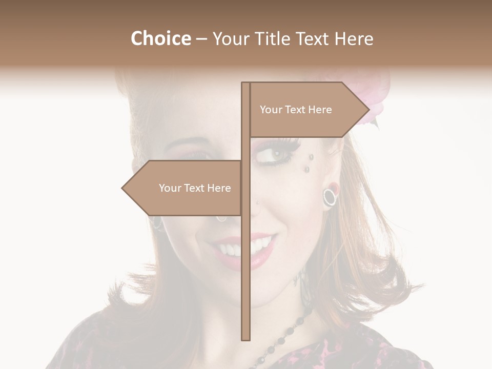 Person Fashion Smiling PowerPoint Template