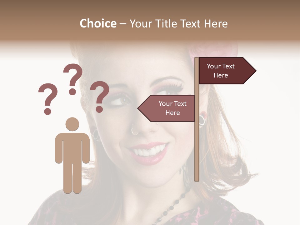 Person Fashion Smiling PowerPoint Template