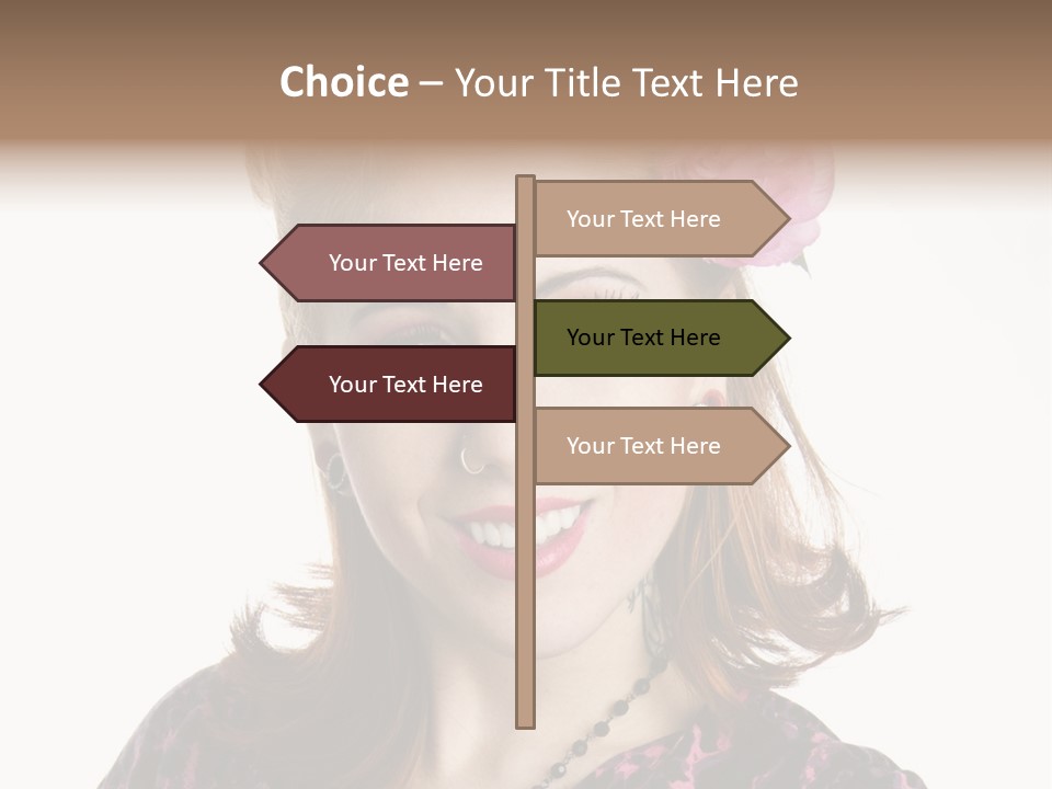 Person Fashion Smiling PowerPoint Template