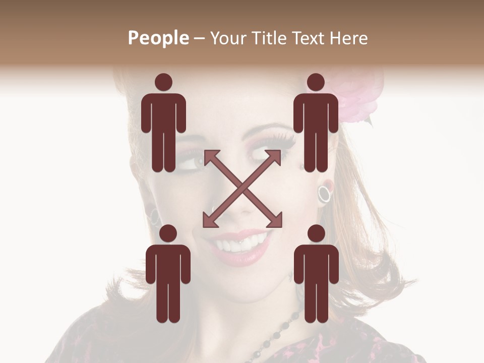 Person Fashion Smiling PowerPoint Template