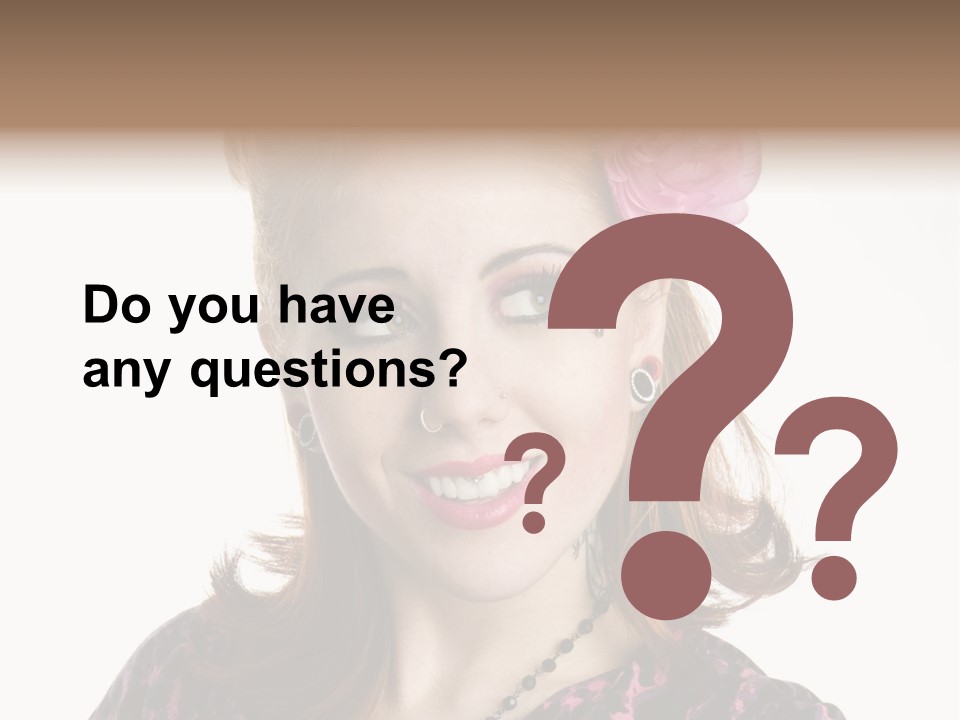 Person Fashion Smiling PowerPoint Template