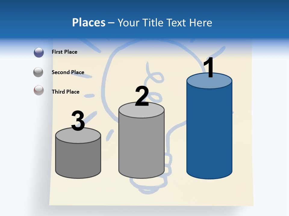 A Piece Of Paper With A Drawing Of A Light Bulb On It PowerPoint Template