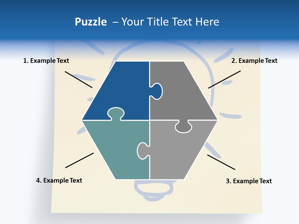 A Piece Of Paper With A Drawing Of A Light Bulb On It PowerPoint Template