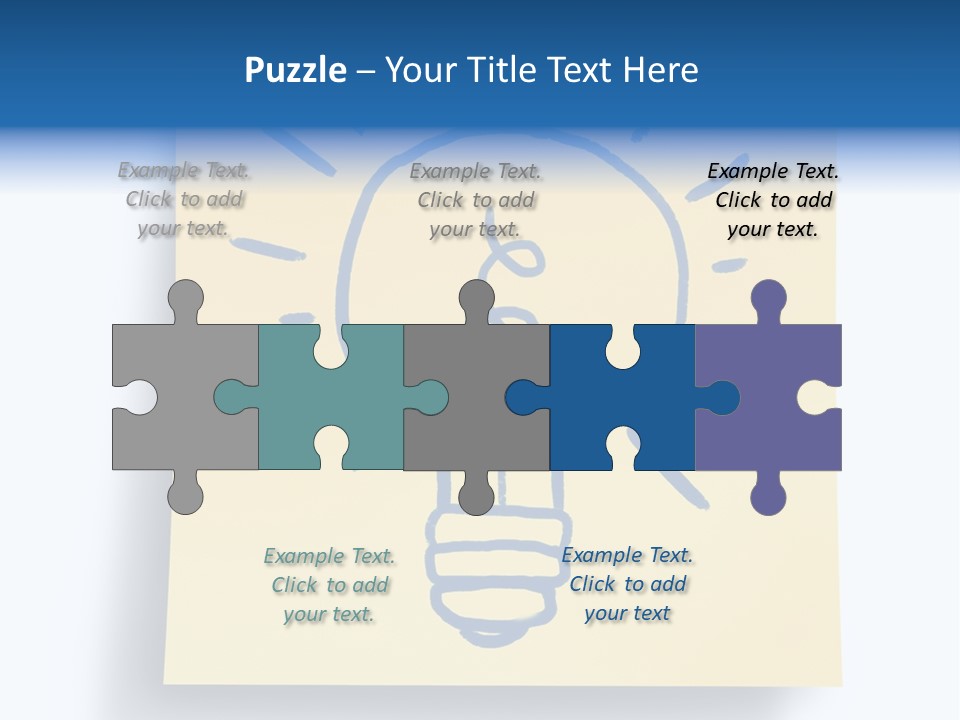 A Piece Of Paper With A Drawing Of A Light Bulb On It PowerPoint Template
