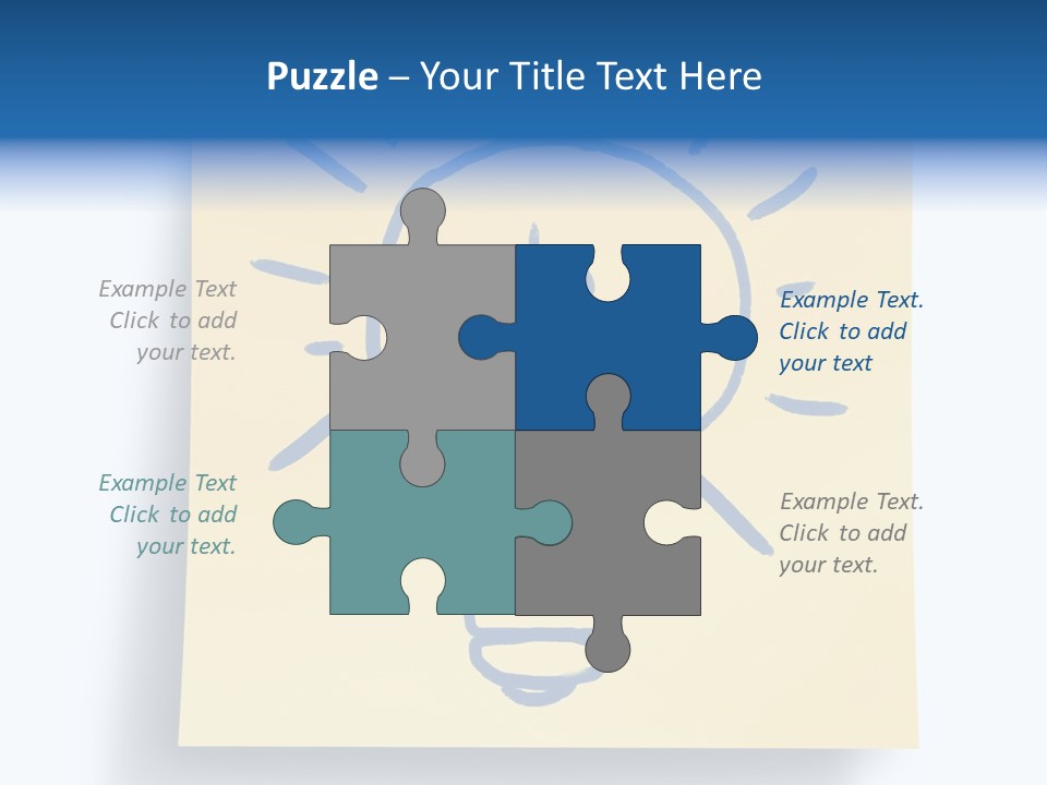A Piece Of Paper With A Drawing Of A Light Bulb On It PowerPoint Template