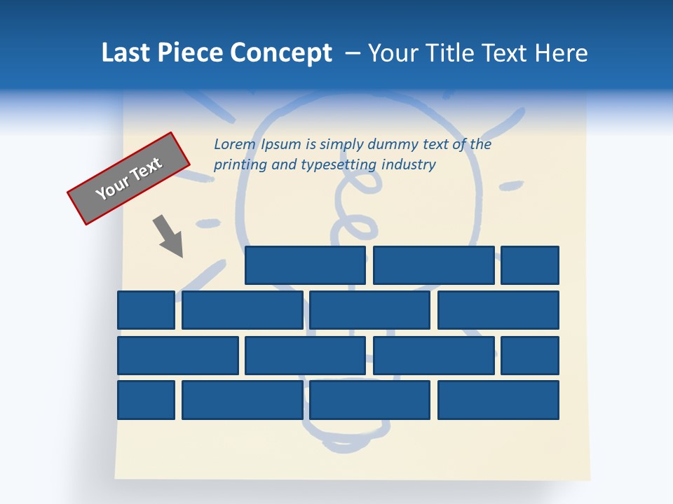 A Piece Of Paper With A Drawing Of A Light Bulb On It PowerPoint Template