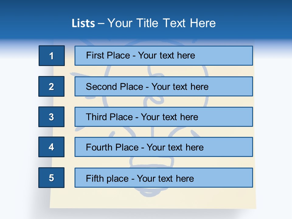 A Piece Of Paper With A Drawing Of A Light Bulb On It PowerPoint Template