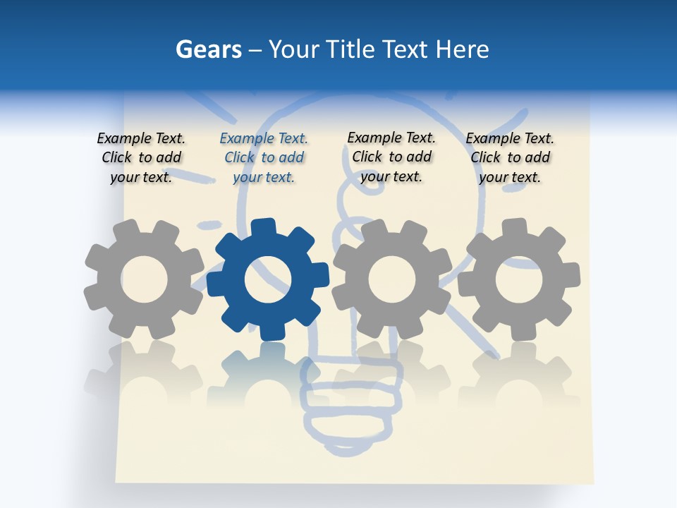 A Piece Of Paper With A Drawing Of A Light Bulb On It PowerPoint Template