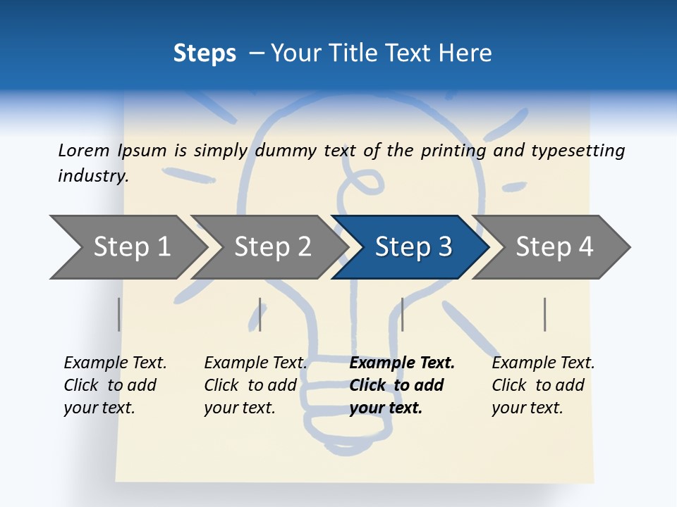 A Piece Of Paper With A Drawing Of A Light Bulb On It PowerPoint Template