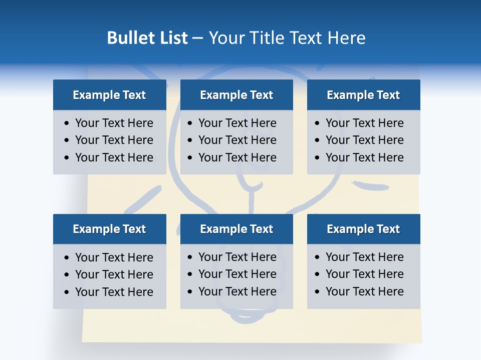 A Piece Of Paper With A Drawing Of A Light Bulb On It PowerPoint Template