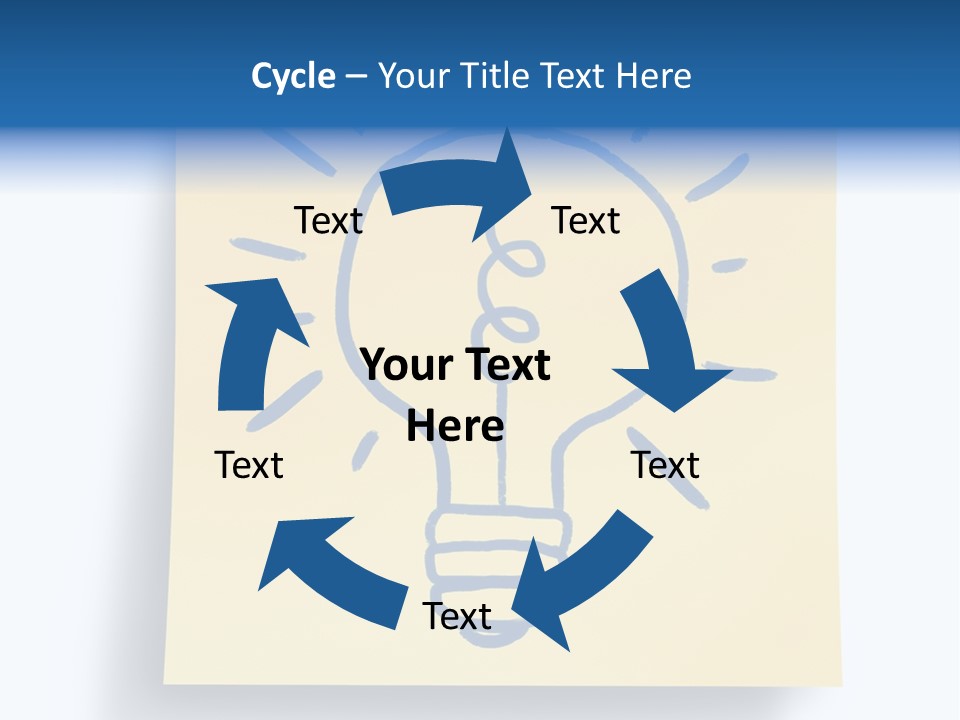 A Piece Of Paper With A Drawing Of A Light Bulb On It PowerPoint Template