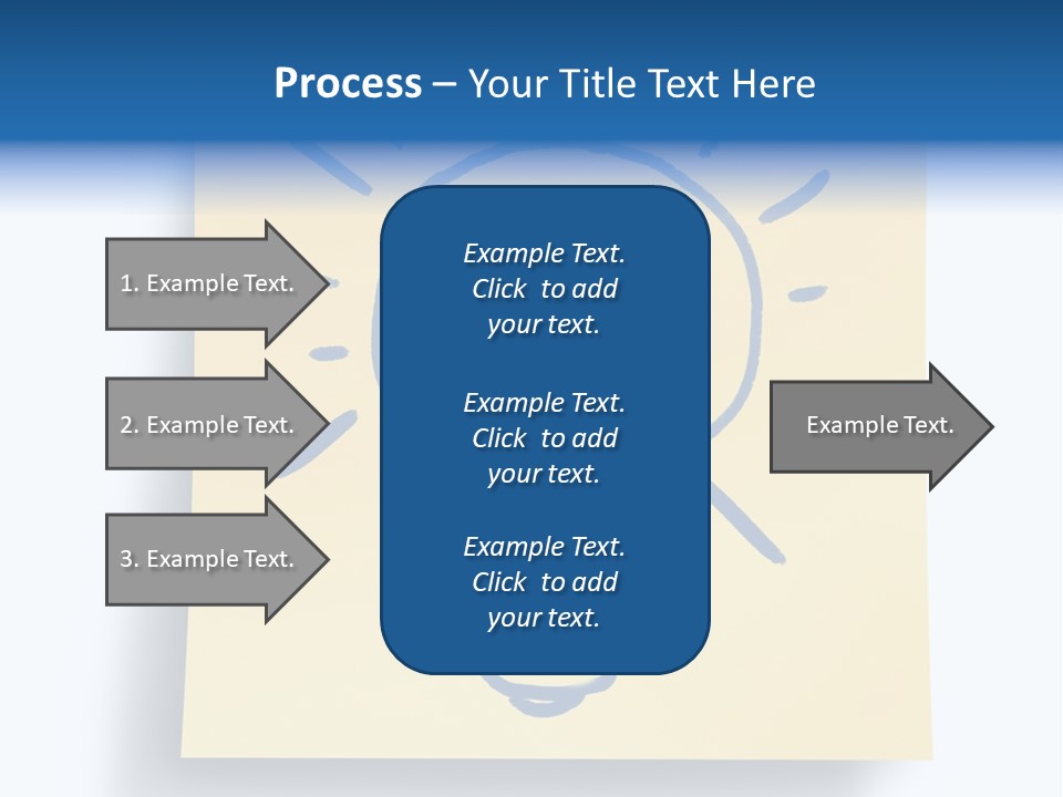 A Piece Of Paper With A Drawing Of A Light Bulb On It PowerPoint Template