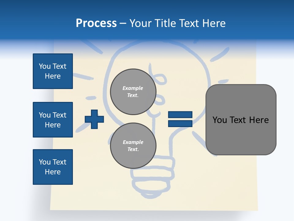 A Piece Of Paper With A Drawing Of A Light Bulb On It PowerPoint Template