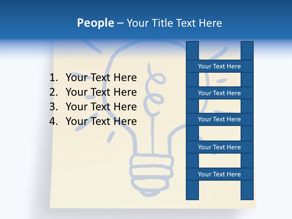 A Piece Of Paper With A Drawing Of A Light Bulb On It PowerPoint Template