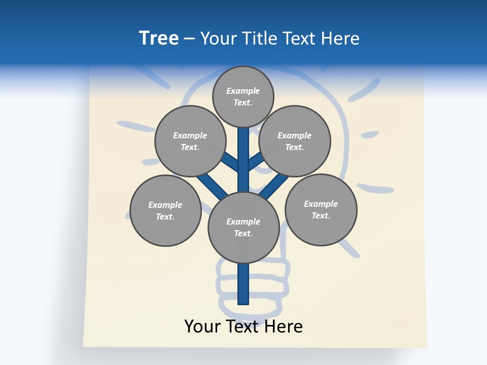 A Piece Of Paper With A Drawing Of A Light Bulb On It PowerPoint Template