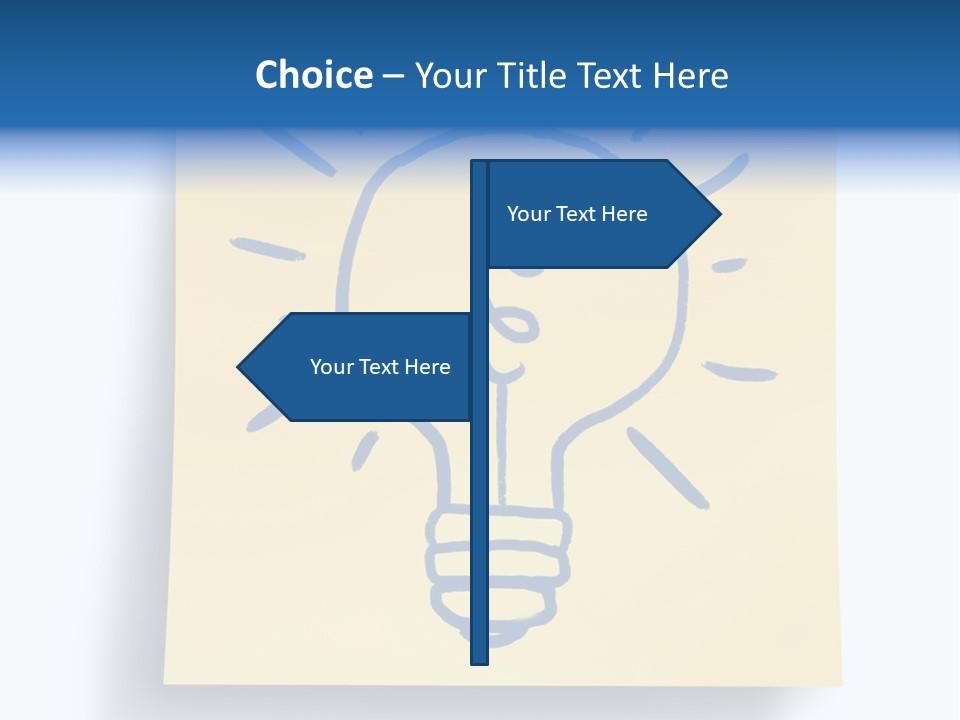 A Piece Of Paper With A Drawing Of A Light Bulb On It PowerPoint Template