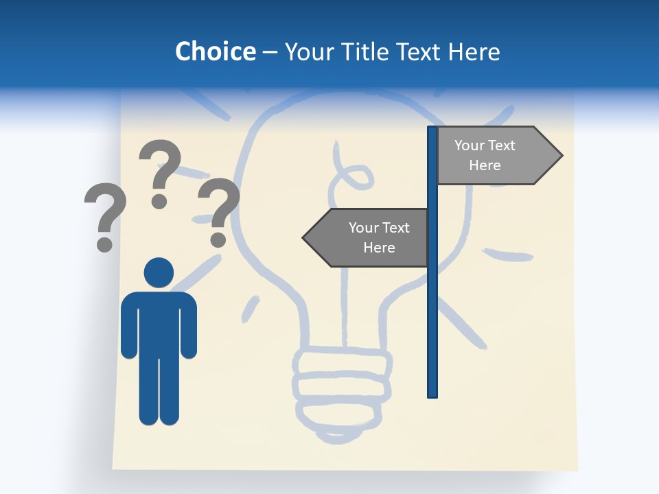 A Piece Of Paper With A Drawing Of A Light Bulb On It PowerPoint Template