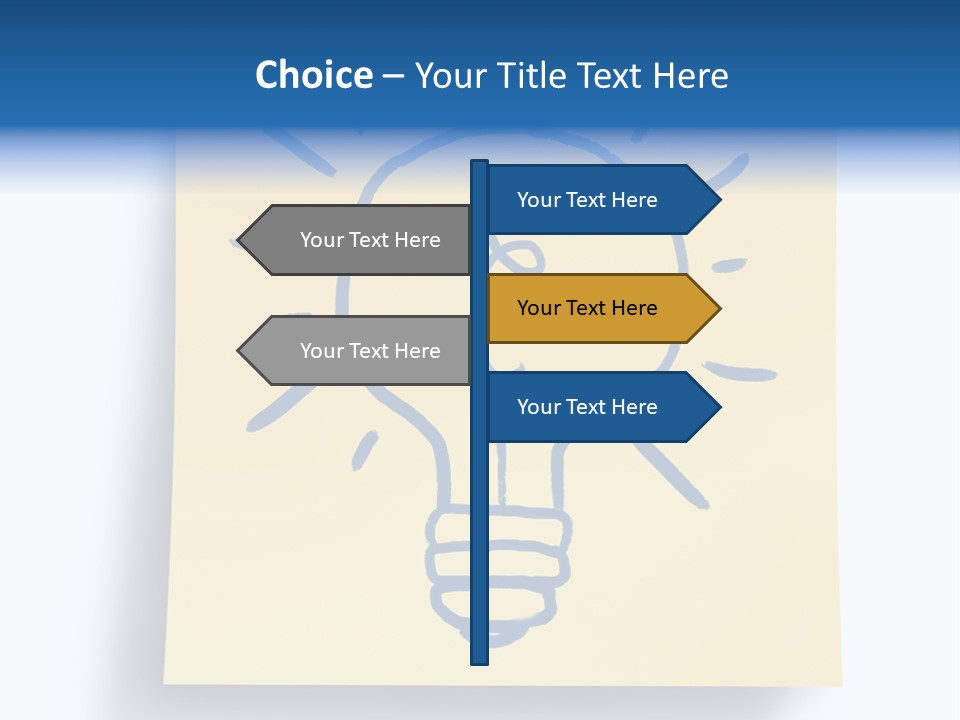 A Piece Of Paper With A Drawing Of A Light Bulb On It PowerPoint Template