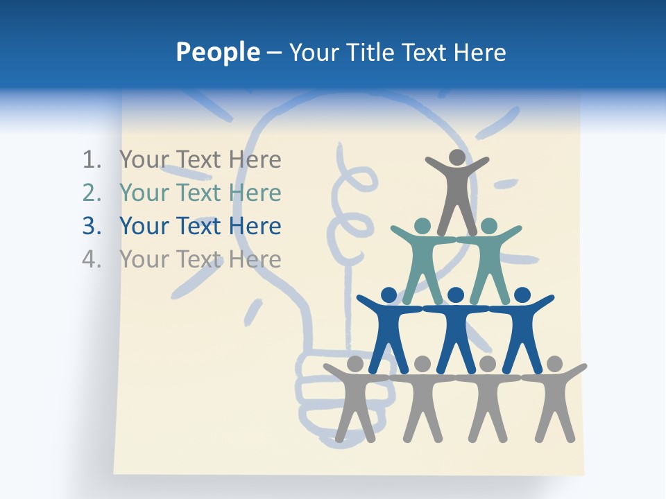 A Piece Of Paper With A Drawing Of A Light Bulb On It PowerPoint Template