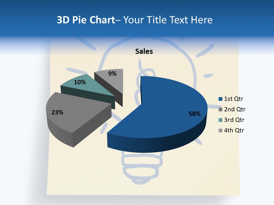 A Piece Of Paper With A Drawing Of A Light Bulb On It PowerPoint Template