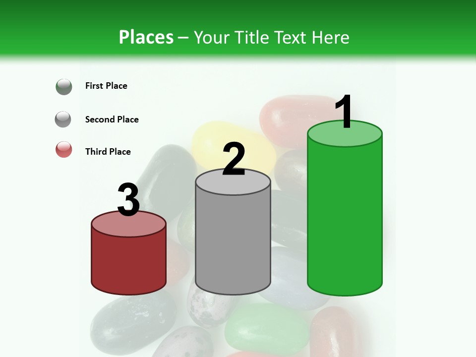 Isolated Fruit Blue PowerPoint Template