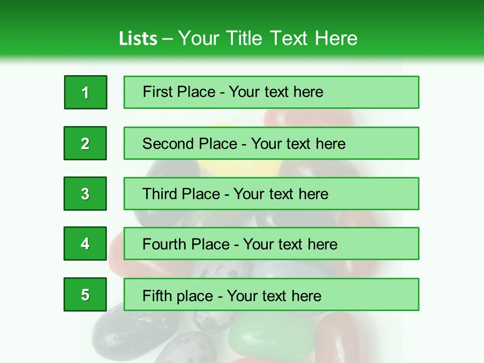 Isolated Fruit Blue PowerPoint Template