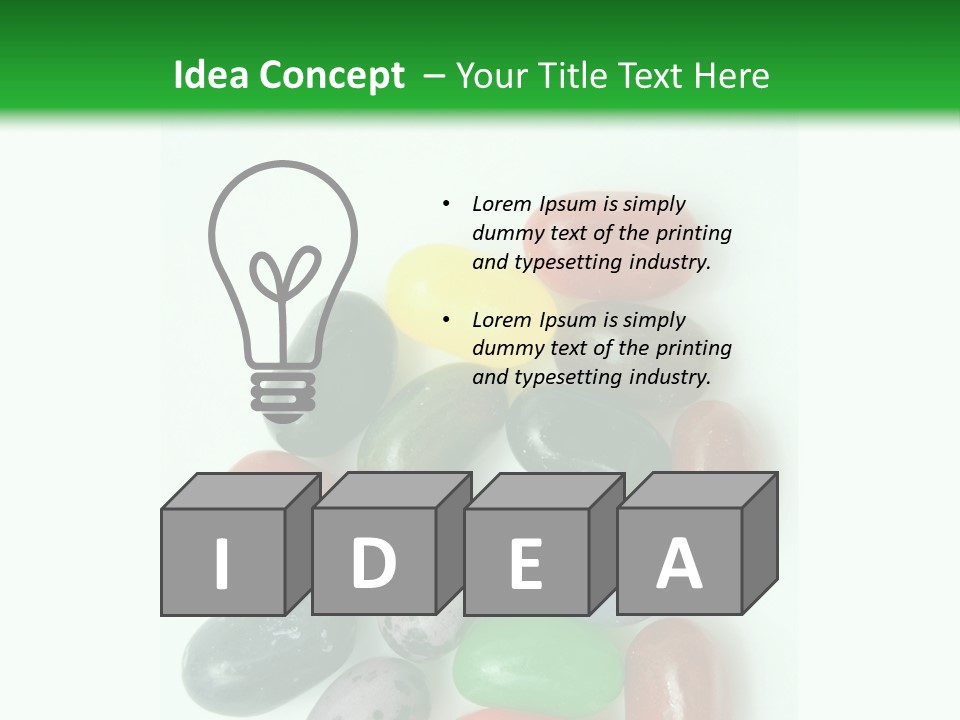 Isolated Fruit Blue PowerPoint Template