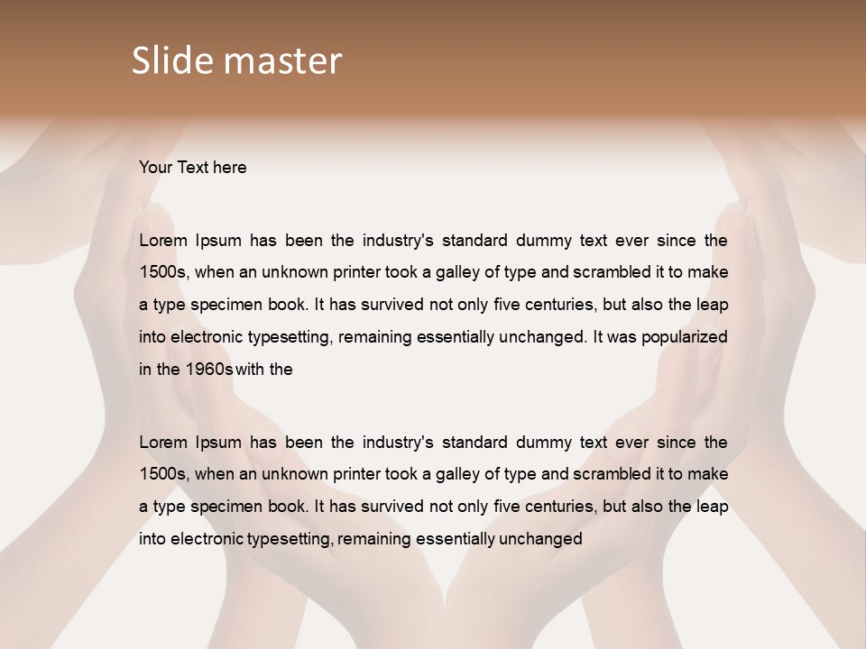 A Group Of Hands Making A Heart Shape PowerPoint Template