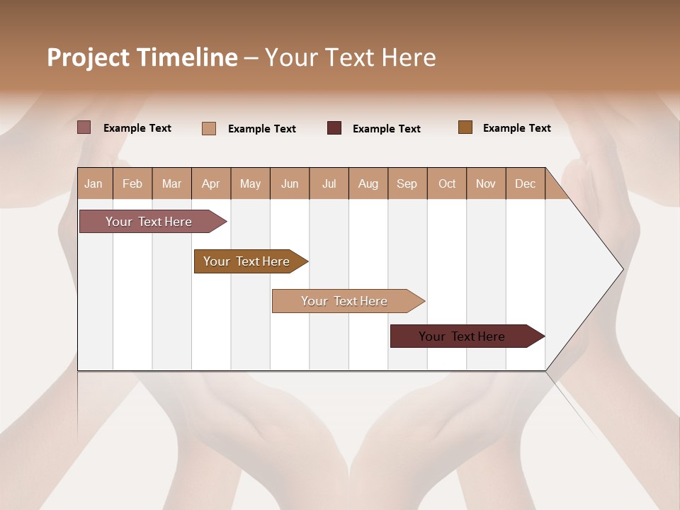 A Group Of Hands Making A Heart Shape PowerPoint Template