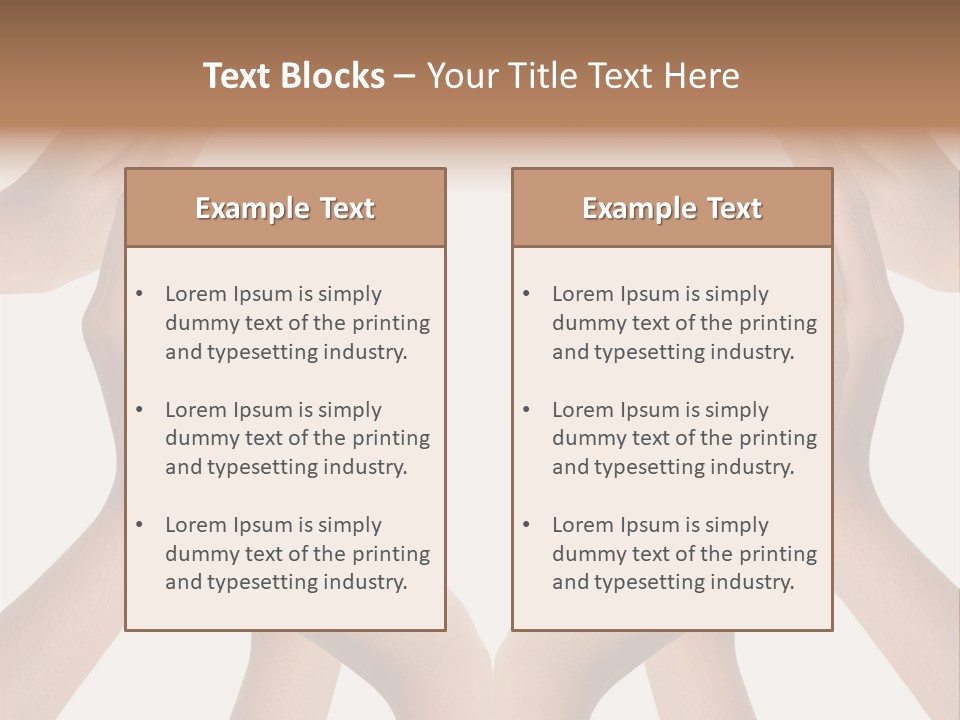 A Group Of Hands Making A Heart Shape PowerPoint Template