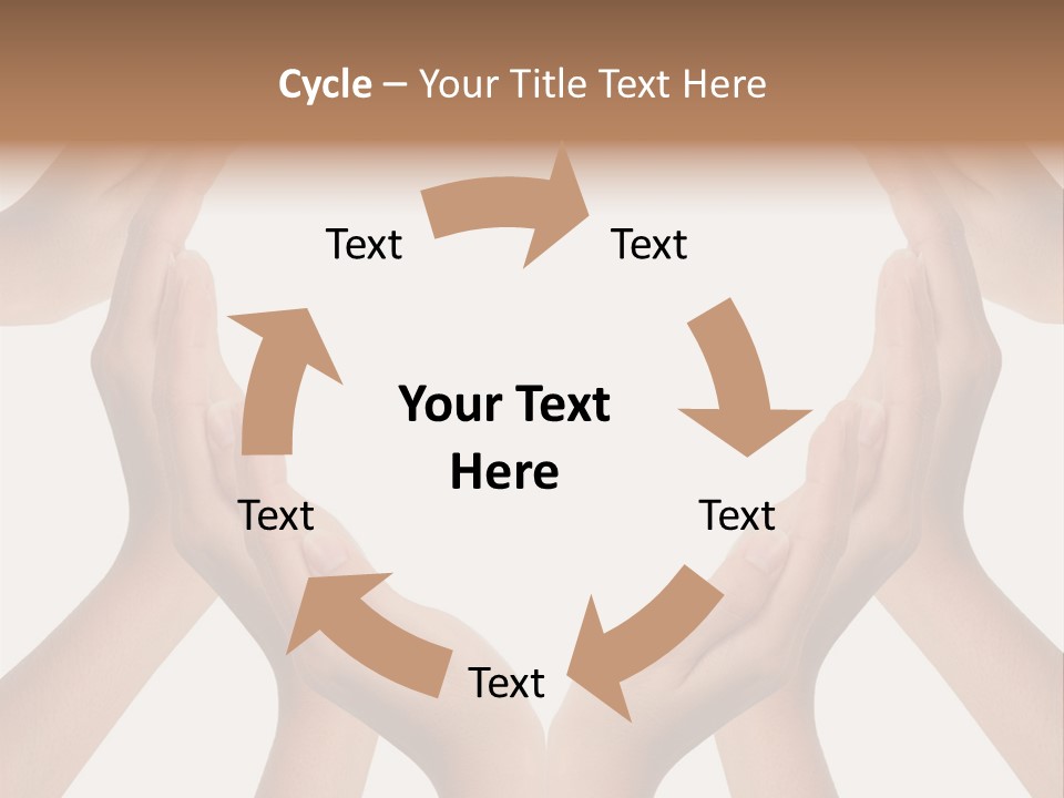A Group Of Hands Making A Heart Shape PowerPoint Template