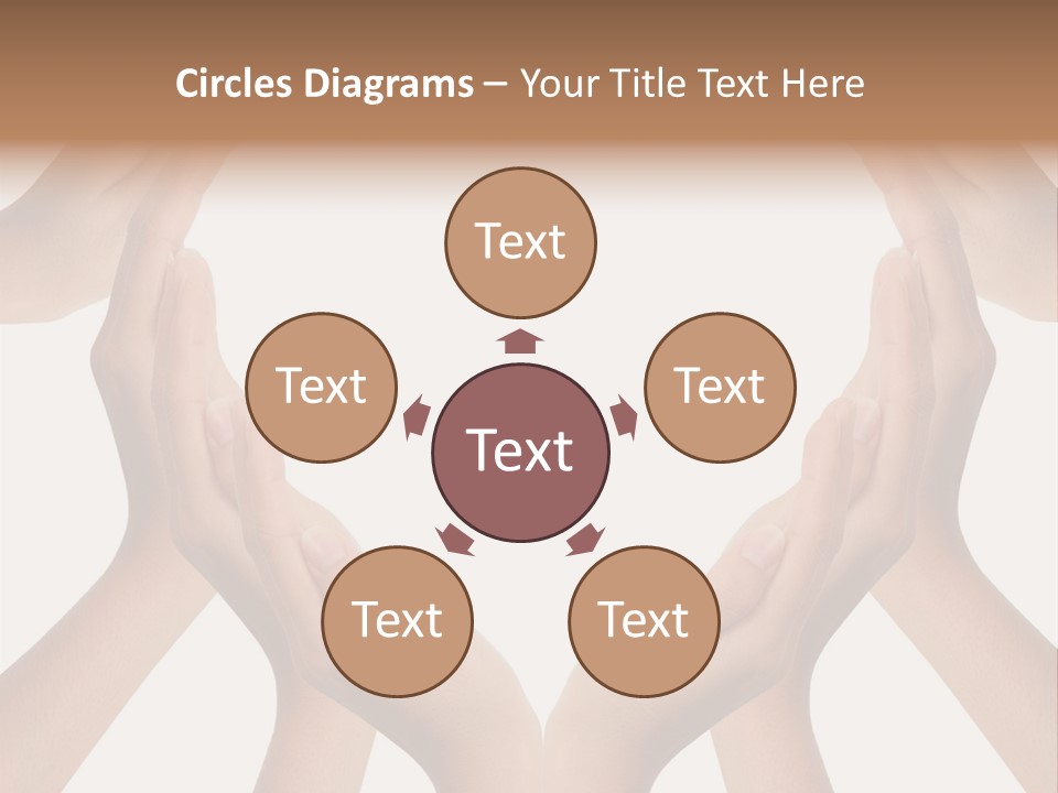 A Group Of Hands Making A Heart Shape PowerPoint Template