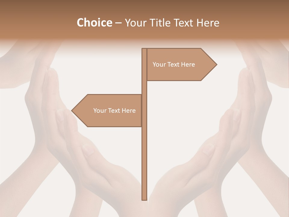 A Group Of Hands Making A Heart Shape PowerPoint Template