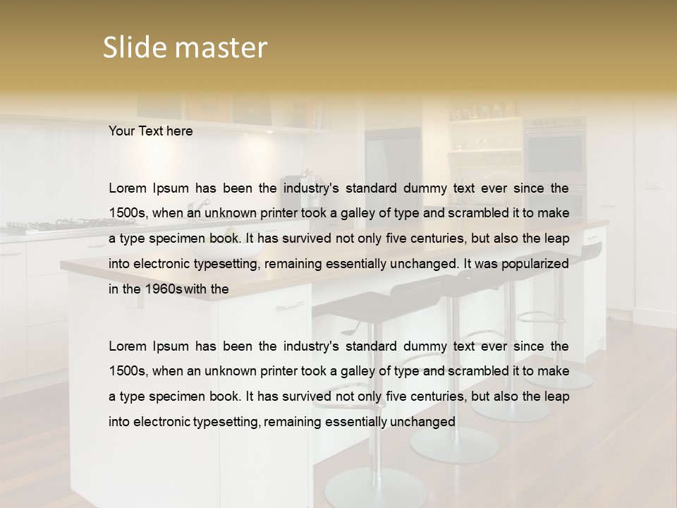 Design Kitchen Pendant Light PowerPoint Template