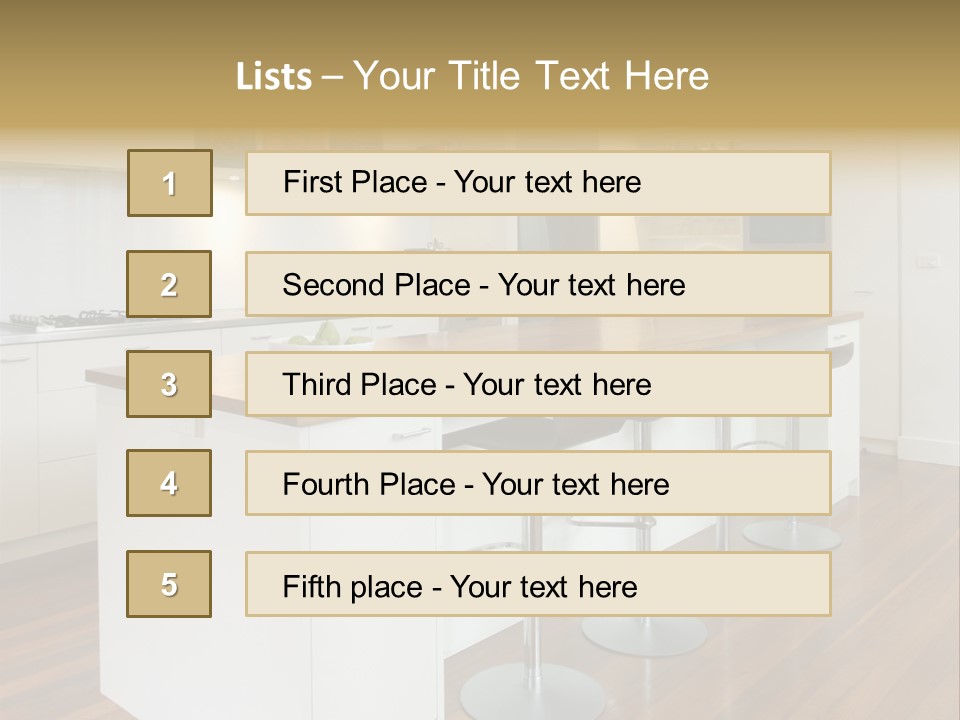 Design Kitchen Pendant Light PowerPoint Template
