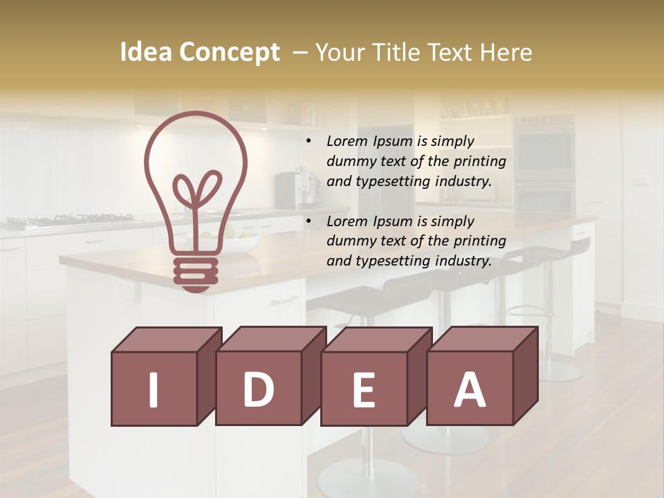 Design Kitchen Pendant Light PowerPoint Template