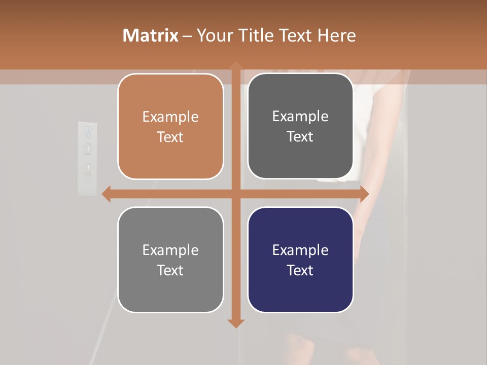 Building Businesswoman Cute PowerPoint Template