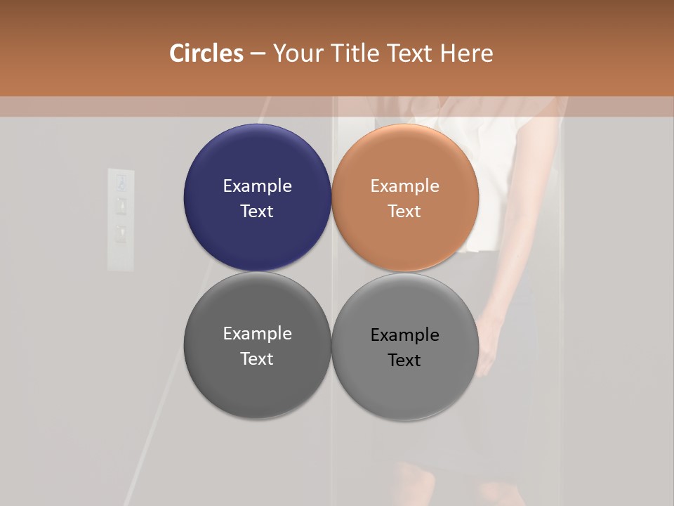 Building Businesswoman Cute PowerPoint Template