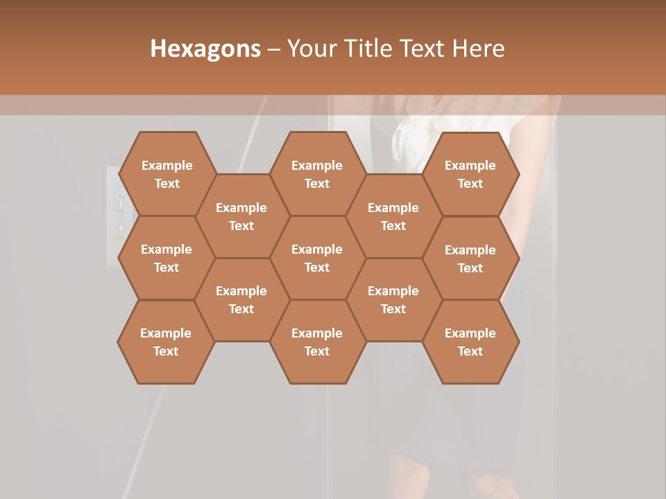 Building Businesswoman Cute PowerPoint Template