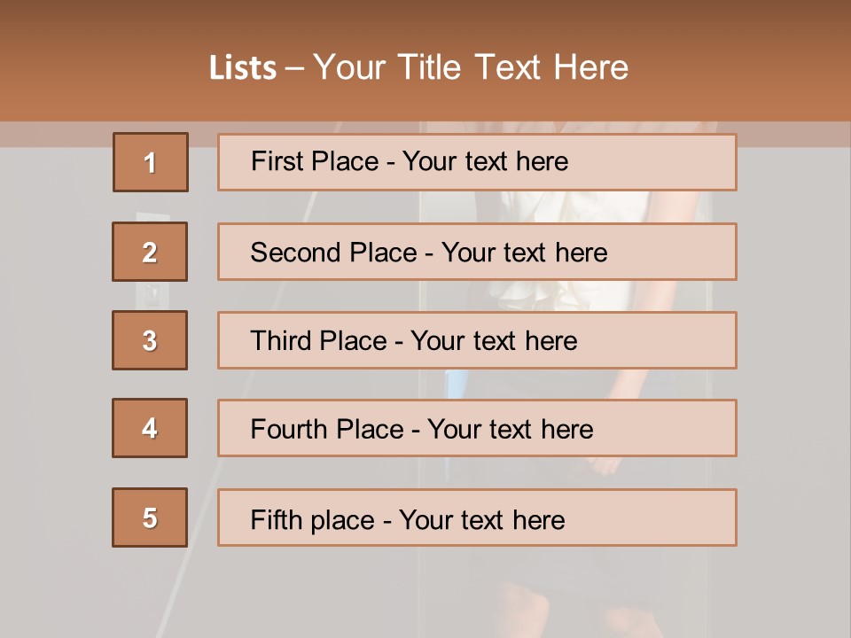 Building Businesswoman Cute PowerPoint Template