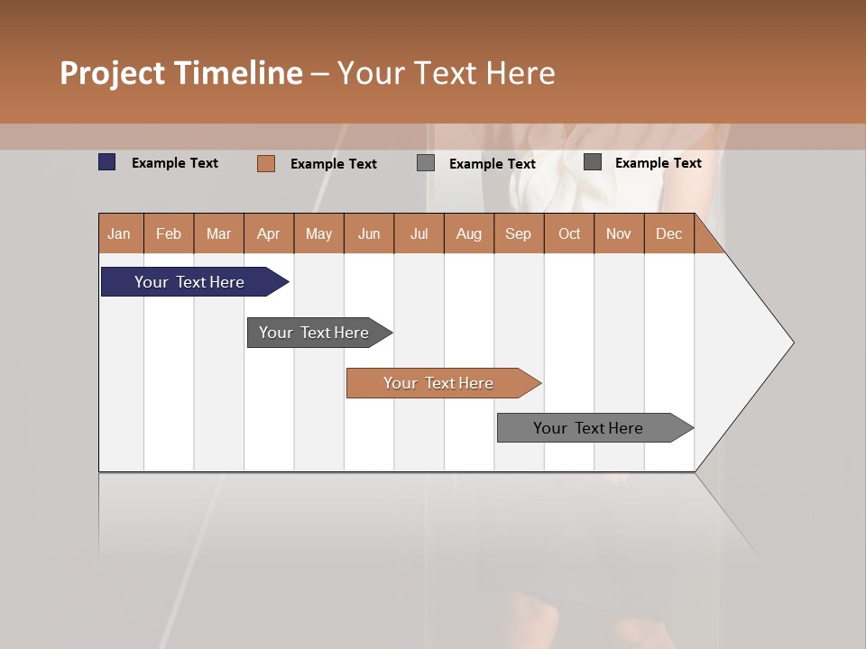 Building Businesswoman Cute PowerPoint Template