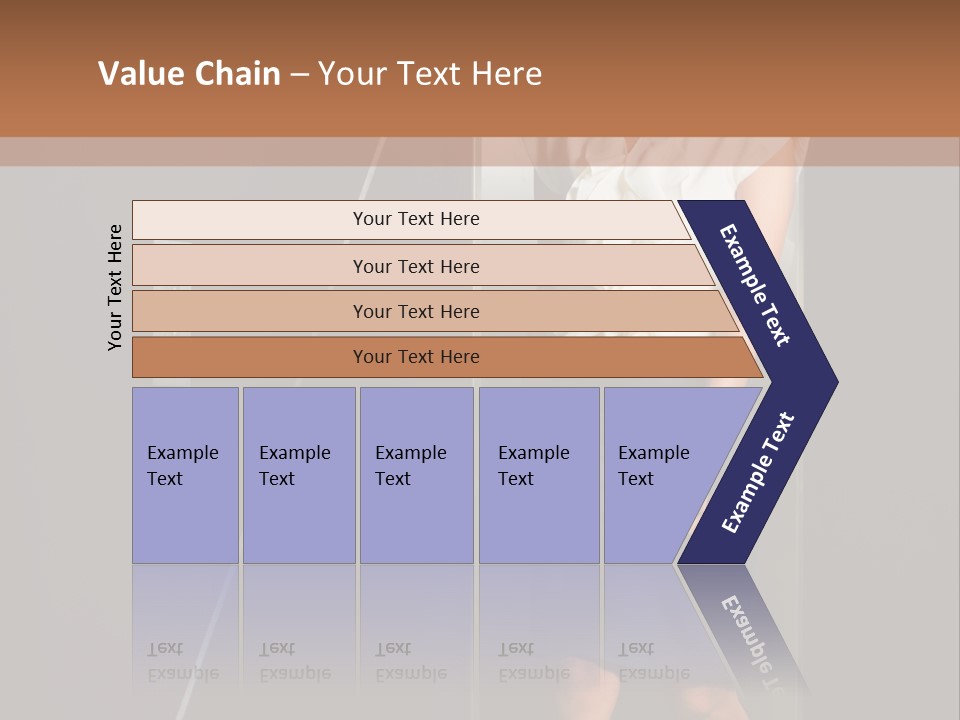 Building Businesswoman Cute PowerPoint Template